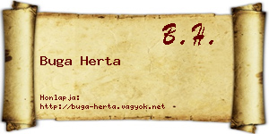 Buga Herta névjegykártya